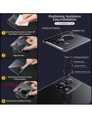 Protector de Lentes de Cámara MOOISVS para Moto G Stylus 5G 2024 - Pack de 2
