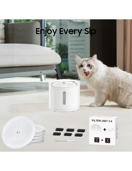 Filtros de Agua para Gatos AWoHH Unidad de Filtro 3.0 - 6 Pcs