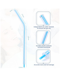Puntas de Jeringa Dental JMU 250pcs Desechables PVC 2