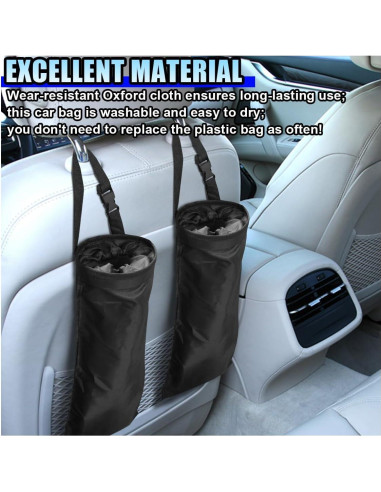 Bolsa de Basura para Auto DUSCOKE 2PCS Desmontable 42x19cm
