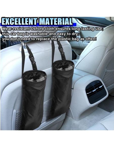 Bolsa de Basura para Auto DUSCOKE 2PCS Desmontable 42x19cm