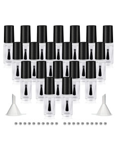 Botellas de Vidrio Vacías 5ML Agidea - Paquete de 20 con Embudos