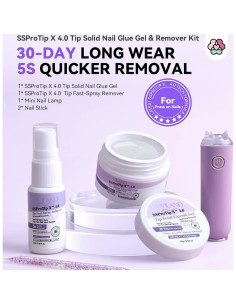 Kit de Gel de Pegamento para Uñas SAVILAND con Removedor 2