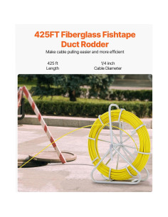 Cinta de Ducto de Fibra de Vidrio VEVOR 129.54 m x 0.64 cm 2