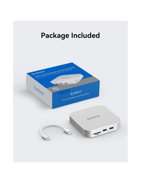 Hub ORICO MiniLink Mac Mini M4 8 en 1 USB 3.0 5Gbps