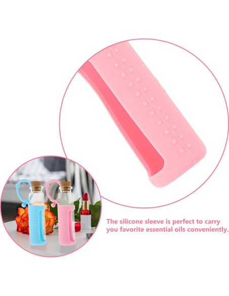 Funda de Silicona para Botellas de Aceite Esencial Artibetter 10ml - 6 Piezas