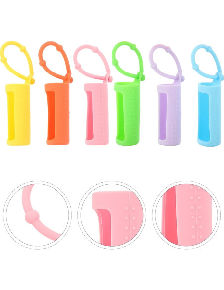 Funda de Silicona para Botellas de Aceite Esencial Artibetter 10ml - 6 Piezas