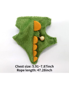 Arnés y Correa Ajustable para Hurón Barn Eleven - Dinosaurio 2