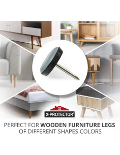 Deslizadores de Silla X-PROTECTOR 40 pcs 1.9 cm Gris Premium 2