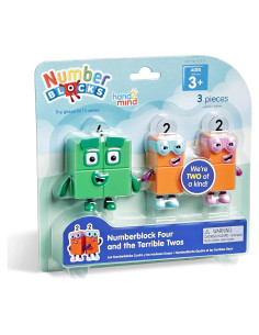 Figuras de Juguete Numberblocks Cuatro y Terribles Dos - hand2mind