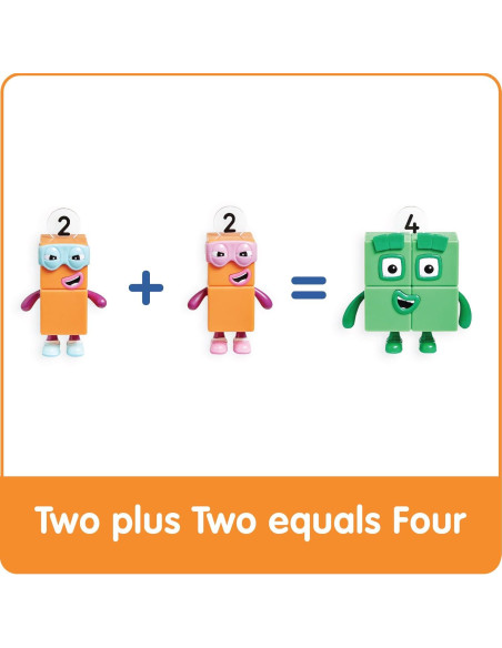 Figuras de Juguete Numberblocks Cuatro y Terribles Dos - hand2mind