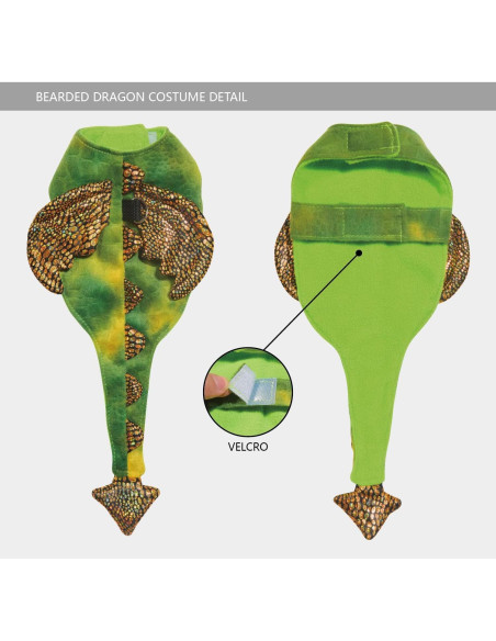 Disfraz Dragón Barbudo Yosadol con Arnés y Transportador Verde