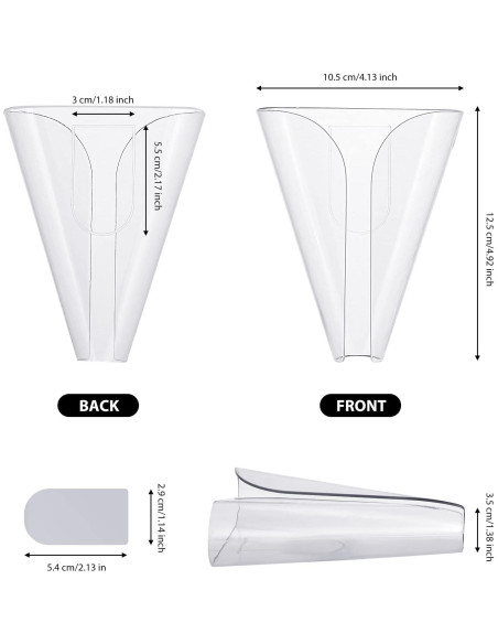 Soporte de Jabón Montado en Pared CHENGU - 2 Piezas Transparente