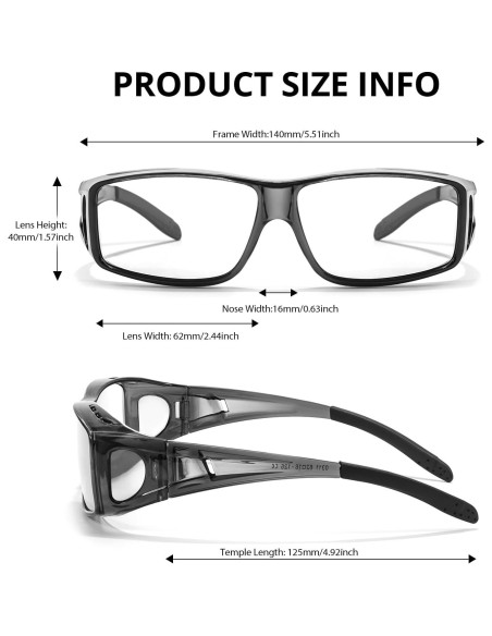 Gafas VIEWBETTER Fit Over Anti Luz Azul para Alivio Ocular