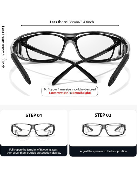 Gafas VIEWBETTER Fit Over Anti Luz Azul para Alivio Ocular