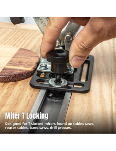 Bolas de Bloqueo Miter T POWERTEC 1/4"-20 2.54 cm 10PK 2