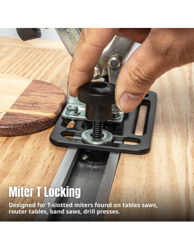 Bolas de Bloqueo Miter T POWERTEC 1/4"-20 2.54 cm 10PK