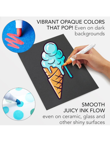 Marcadores de Pintura Acrílica CHROMATEK - 21 Colores Premium