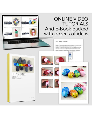 Marcadores de Pintura Acrílica CHROMATEK - 21 Colores Premium