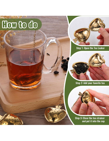 Infusores de Té de Acero Inoxidable Sumind - 100 Pcs Corazón