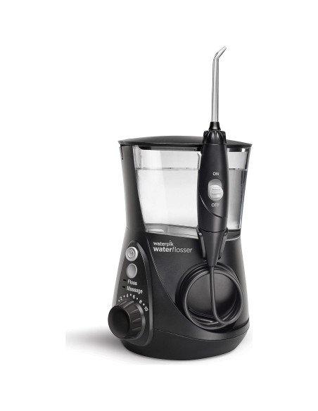 Hilo Dental Eléctrico Waterpik Aquarius Negro + Puntas DT-100E