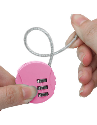 Paquete de 4 Candados de Combinación Bonsicoky 3 Dígitos