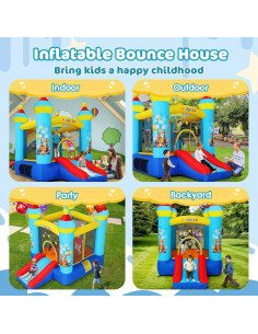 Casa Inflable AKEYDIY para Niños 3-6 Años con Tobogán 2