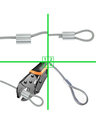 100pcs Manga de Bujes de Aluminio 3mm Doble Orificio PHITUODA