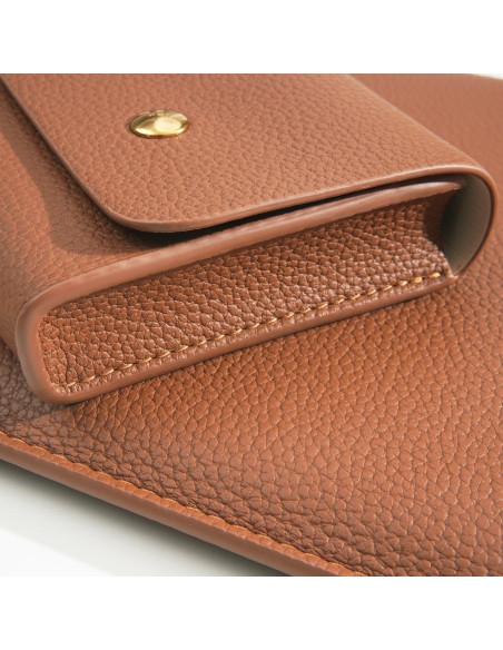 Funda de Laptop Yesmornsis 13" Cuero PU Acolchada Marrón