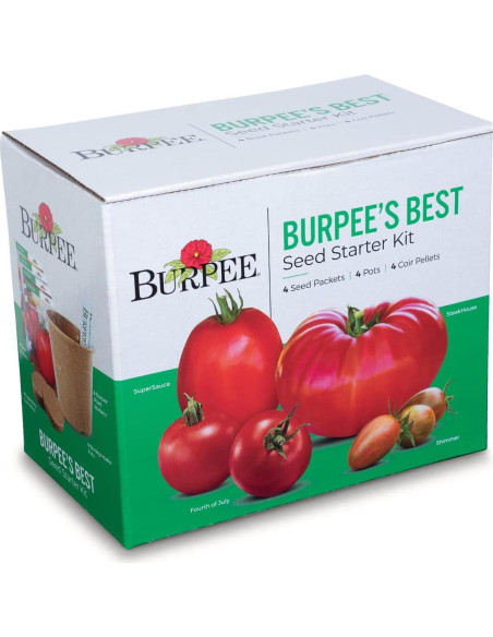 Kit de Inicio de Semillas de Tomate Burpee - 4 Variedades