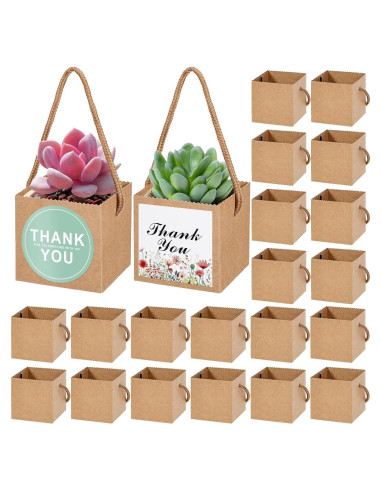 KesaPlan 50 Bolsas de Envoltura para Suculentas con Etiquetas