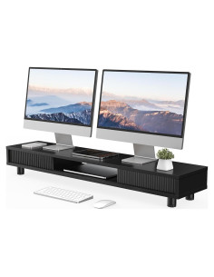Soporte Doble para Monitor Fenge 108 cm con Cajón y 2 Niveles