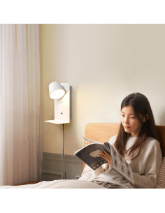 Aplique de pared LED DECOLUX 6W regulable con USB blanco 2