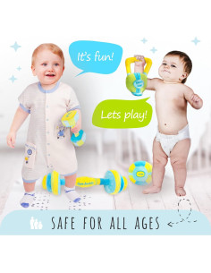 Set de Juguetes de Pesas para Bebés Skywin - Felpa Segura 0+ 2
