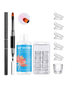 Solución Deslizante Gel Polimérico 60 ml + 5 Clips Uñas
