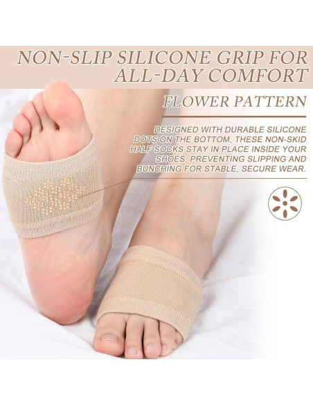 12 Pares de Calcetines Antideslizantes para Mujeres Cutecrop