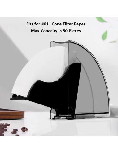 Soporte de Papel para Filtros de Café Kilimazart Negro Brillante