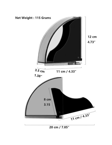 Soporte de Papel para Filtros de Café Kilimazart Negro Brillante