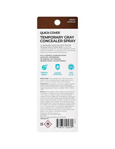 Rociador de Tinte Rápido Red by Kiss 56.7g Marrón Oscuro