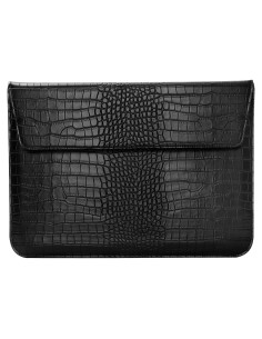 Funda para Laptop MOSISO 13" Negra Cuero PU Textura Cocodrilo