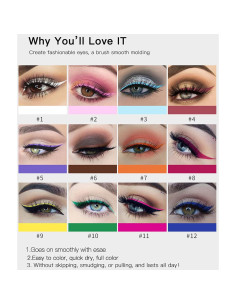 Set de 12 Delineadores Líquidos Mate BestLand - Colores Arcoíris 2