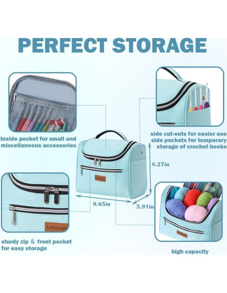 Kit de Crochet Lewhoo para Principiantes con 62 Piezas y Hilo