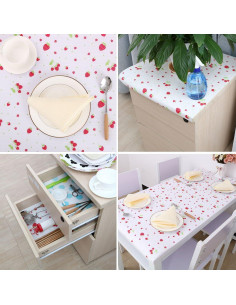 Forro No Adhesivo para Cajones uxcell 30x300 cm Patrón Fresa 2