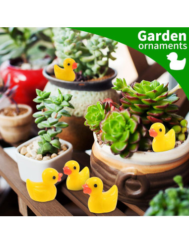 100 Patos de Resina Miniatura Ekisemio para Decoración DIY