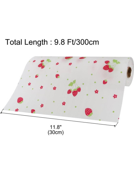 Forro No Adhesivo para Cajones uxcell 30x300 cm Patrón Fresa