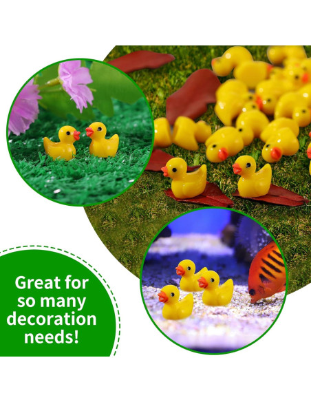 100 Patos de Resina Miniatura Ekisemio para Decoración DIY 100 Patos de Resina Miniatura Ekisemio para Decoración DIY