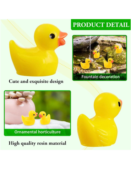 100 Patos de Resina Miniatura Ekisemio para Decoración DIY 100 Patos de Resina Miniatura Ekisemio para Decoración DIY