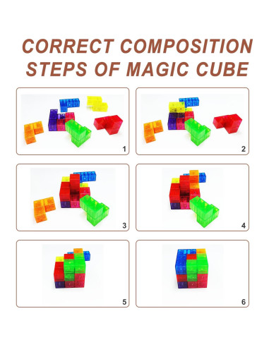 Bloques de Construcción Magnéticos 3D OUXIA - Set de 7 Piezas