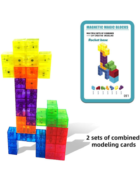 Bloques de Construcción Magnéticos 3D OUXIA - Set de 7 Piezas