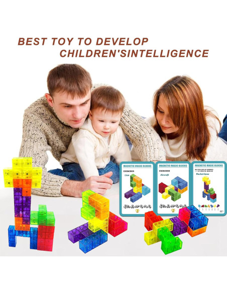 Bloques de Construcción Magnéticos 3D OUXIA - Set de 7 Piezas